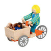 Goki Dollhouse Wooden Bike con bambino e cane