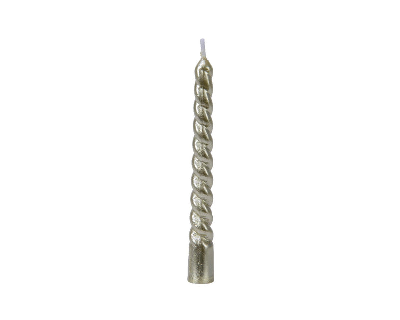 Decoris kerstboomkaars goud ø1,2x10cm set a 8