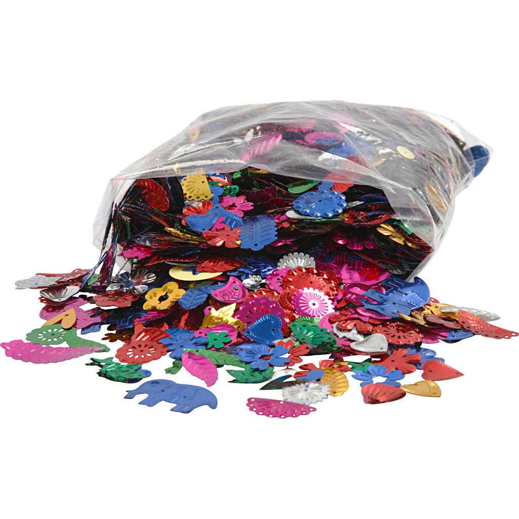 Paillettes Creativ company misura 15-45 mm colori forti 400 gr 1 scatola