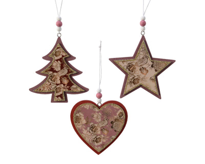Decoris figura colgante navidad mdf 10cm