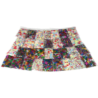 Creativ company mezcla de lentejuelas múltiples, tamaño 7-30 mm, varios colores, 32x25 g 1 caja