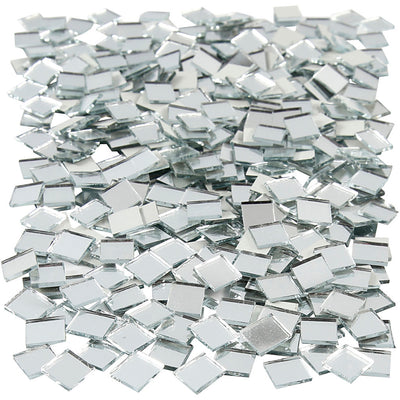 Mosaicos de espejo de la empresa Creativ, tamaño 10x10 mm, espesor 2 mm, 500 piezas 1 caja