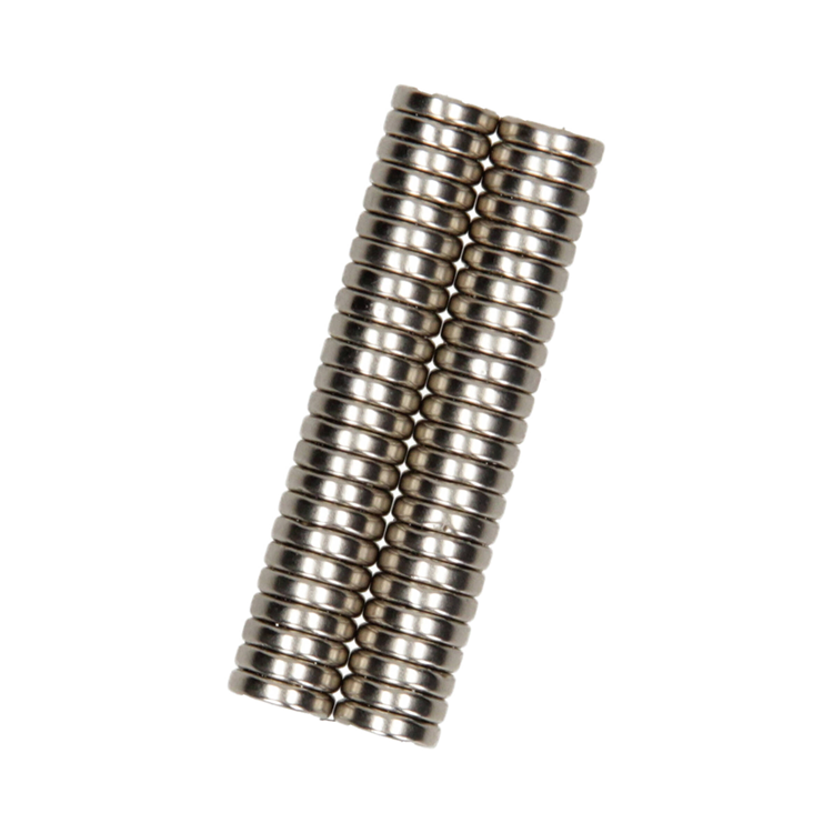 Mack 1076871 - imanes de disco de neodimio 8mm*2mm (n35) - plata 50uds | 4 piezas