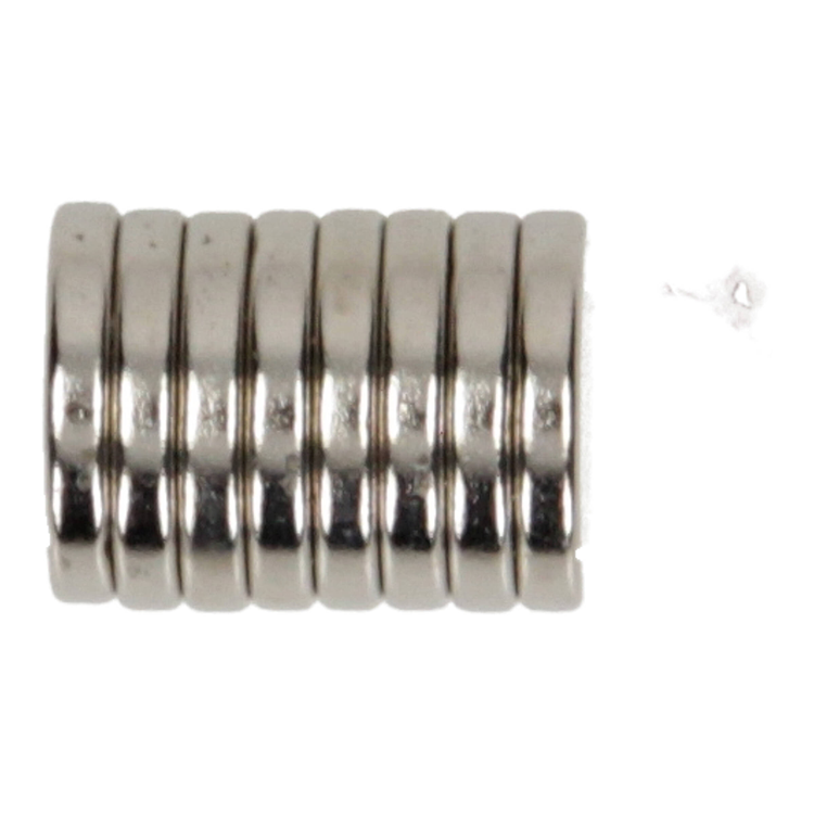 Mack 1076876 - dischi magnetici al neodimio 12mm*2mm (n35) - argento 8pz | 4 pezzi
