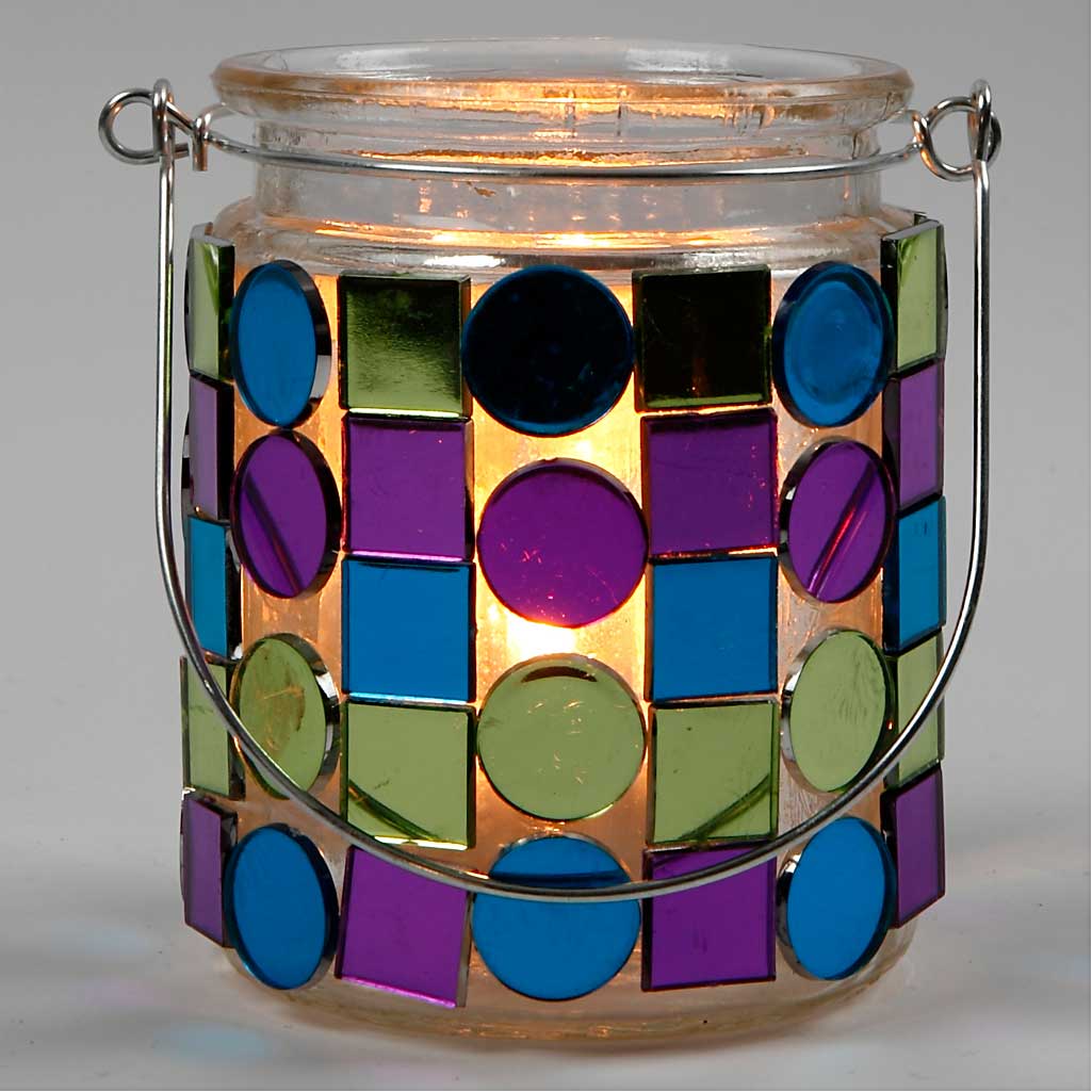 Piastrelle mosaico a specchio Creative Company, misura 15 mm, spessore 2 mm, 300 pezzi 1 scatola