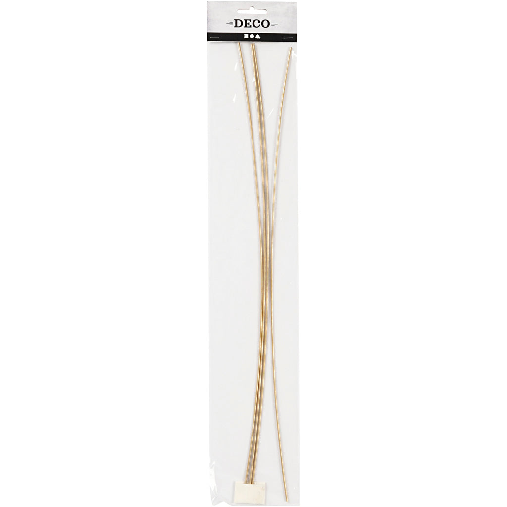 Asta in metallo Creative Company, l: 45 cm, d 2 mm, colori bronzo, 5 pezzi 1 scatola