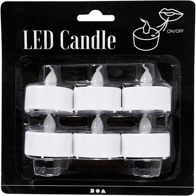 Candelina LED Creative Company, h: 35 mm, d 38 mm, 6 pezzi 1 scatola