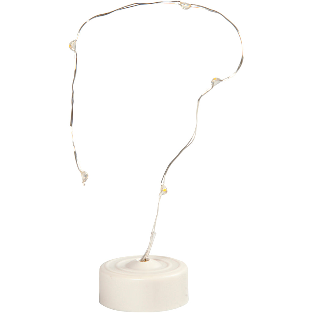 Creativ company Cadena de luces LED, L: 27 cm, plateada, 1 unidad