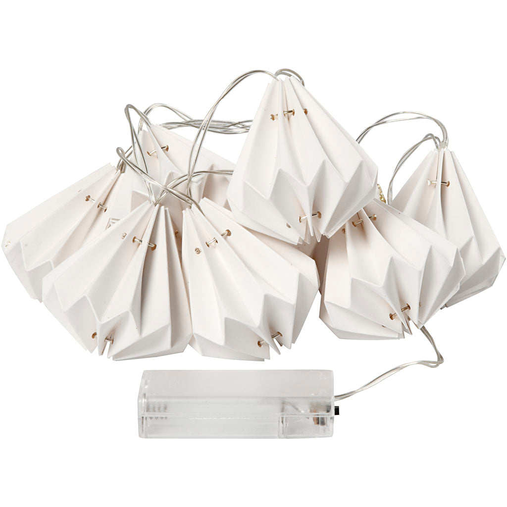 Catenaria LED Creativ Company con paralumi, h: 80 mm, l: 100 cm, p 65 mm, bianco, 1 pezzo