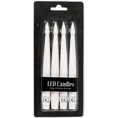 Creativ company Luci LED per albero di Natale, h: 15,5 cm, d 14 mm, 4 pezzi 1 scatola
