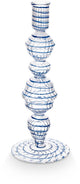 Pip studio candeliere a spirale - portacandele in vetro - blu scuro - 22 cm