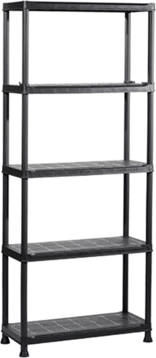 Scaffale in plastica Keter - scaffale portaoggetti - 75x32x176 cm - nero