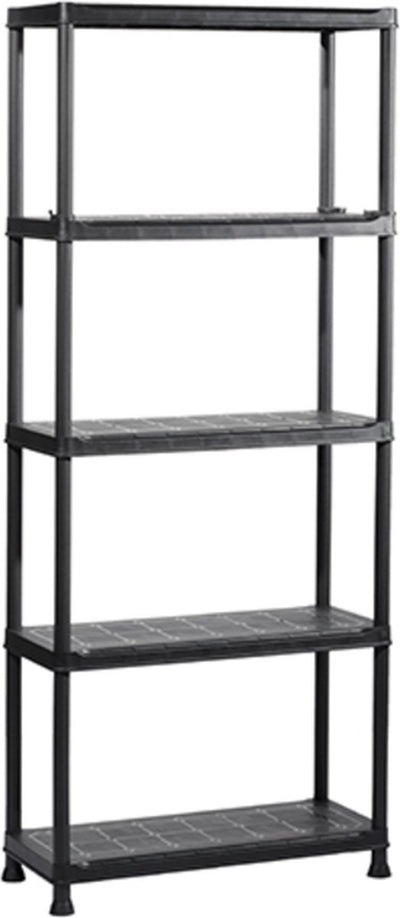 Scaffale in plastica Keter - scaffale portaoggetti - 75x32x176 cm - nero