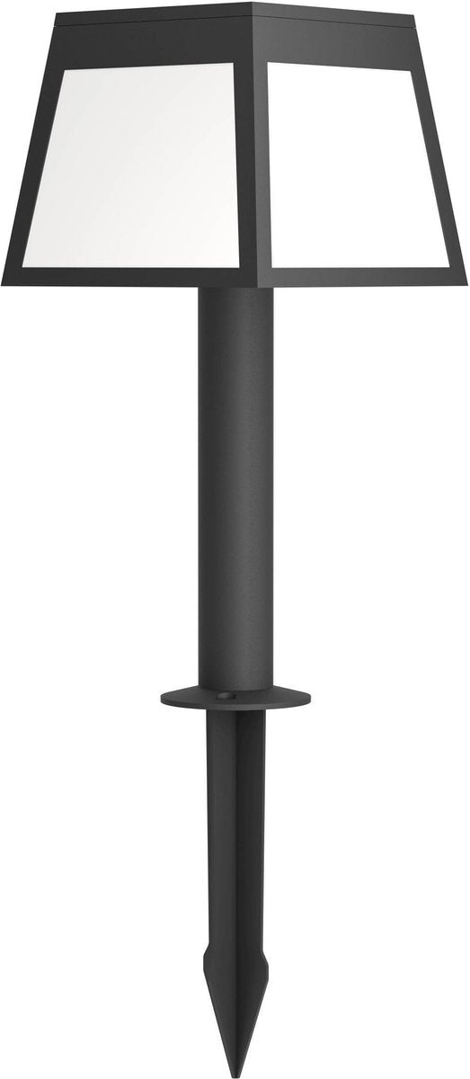 Lampada solare Eglo altilia - lampada da terra per esterni - energia solare - LED - 56 cm - bianco e nero