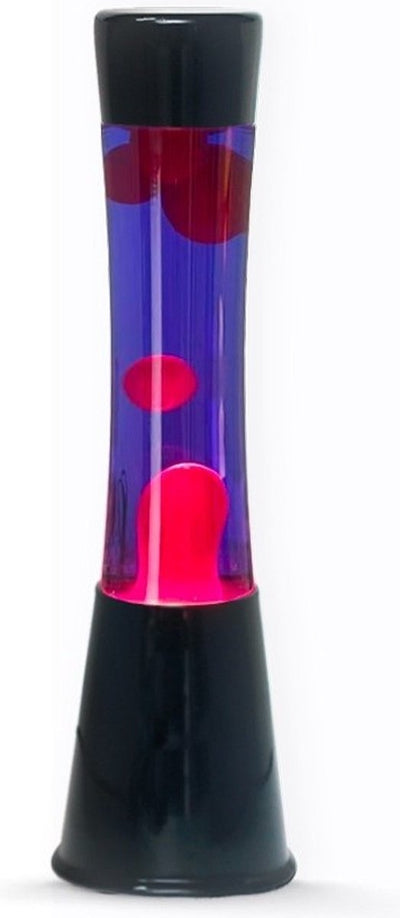 Lavalamp nera viola rosa, 40 cm