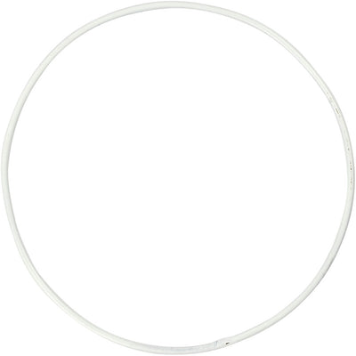 Creativ company anillo de alambre metálico, d 10 cm, espesor 2 mm, blanco, 10 piezas 1 caja