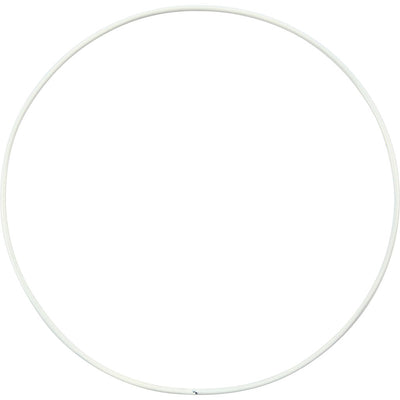 Creativ company anillo de alambre de metal, d 15 cm, espesor 2 mm, blanco, 10 piezas 1 caja