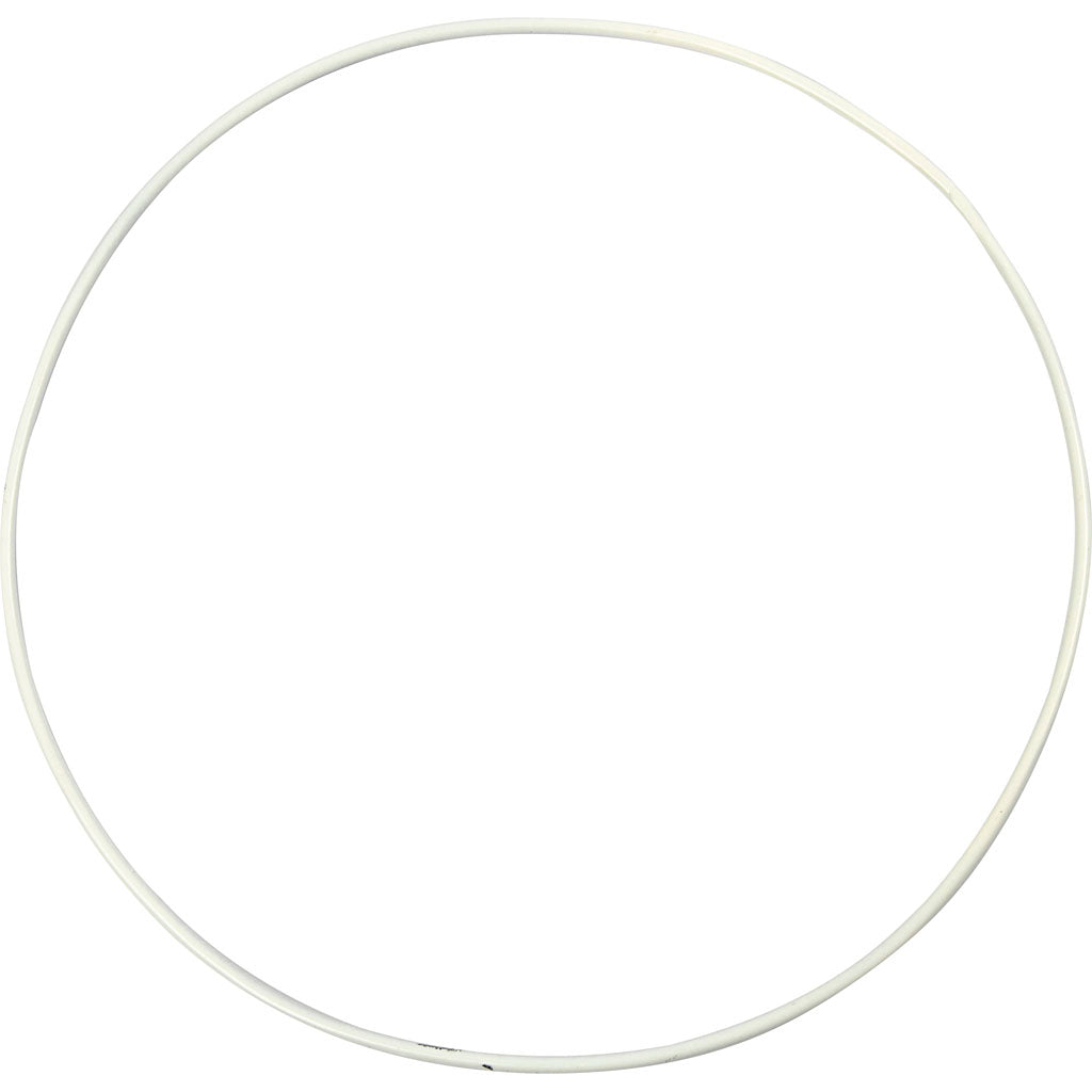 Anello in filo metallico Creativ company, d 20 cm, spessore 3 mm, bianco, 5 pezzi 1 scatola