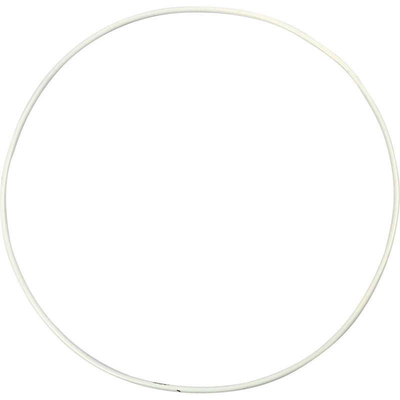 Creativ company anillo de alambre metálico, d 20 cm, espesor 3 mm, blanco, 5 piezas 1 caja