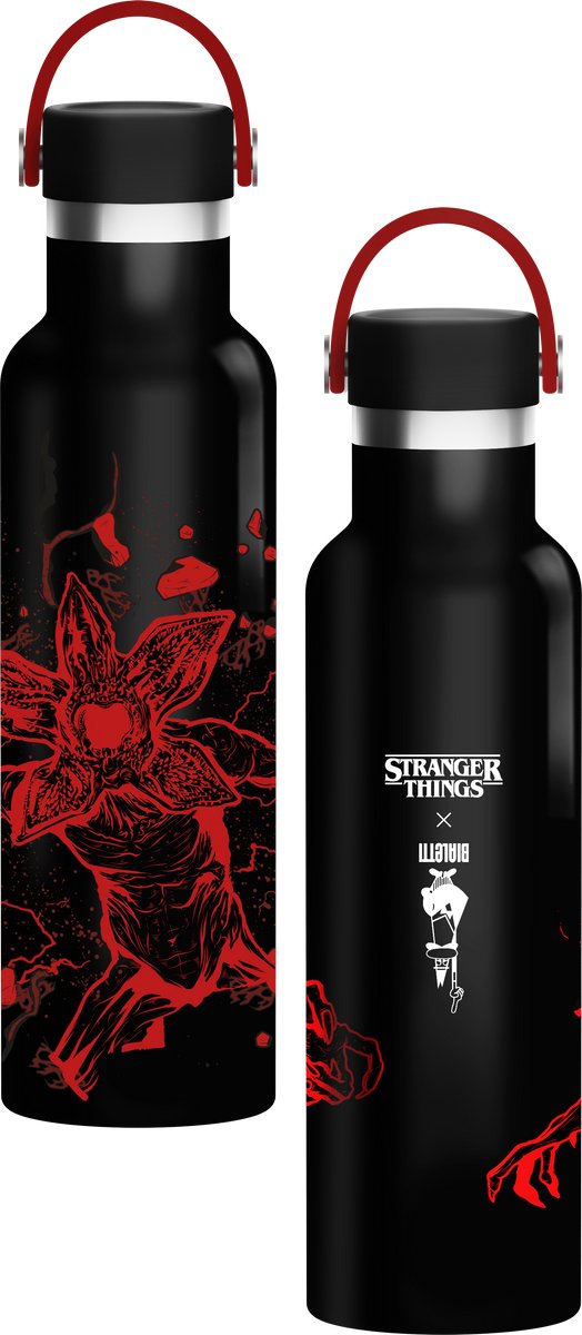 Bialetti Stranger Things - termo - 600 ml - acero inoxidable - brilla en la oscuridad