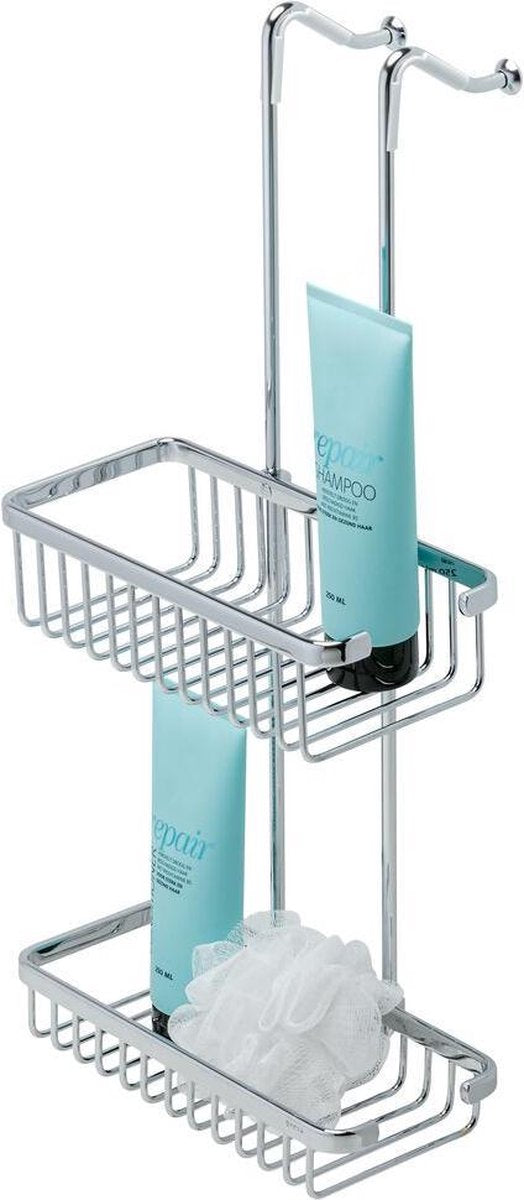 Geesa basket doucherek ophangbaar - dubbel - 26,5 cm - chroom
