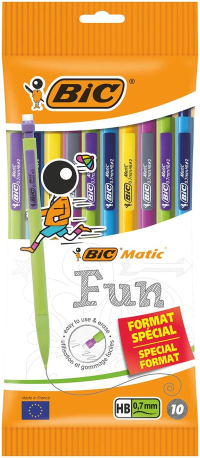 Bic matic mechanical pencil fun 0 | 7mm | hanging bag of 10 pieces