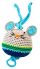 Mouse musicale all'uncinetto blu