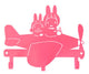 Appendiabiti in metallo Miffy aereo rosa