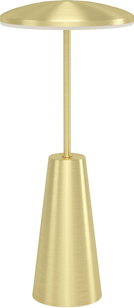Lampada da tavolo Eglo piccola - dimmer touch - wireless - 28 cm - oro - luce bianca orientabile - ricaricabile - outdoor e indoor