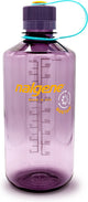 Nalgene - botella de boca estrecha - botella para beber - botella de agua - a prueba de fugas - 1000ml - libre de bpa - sustentar - berenjena
