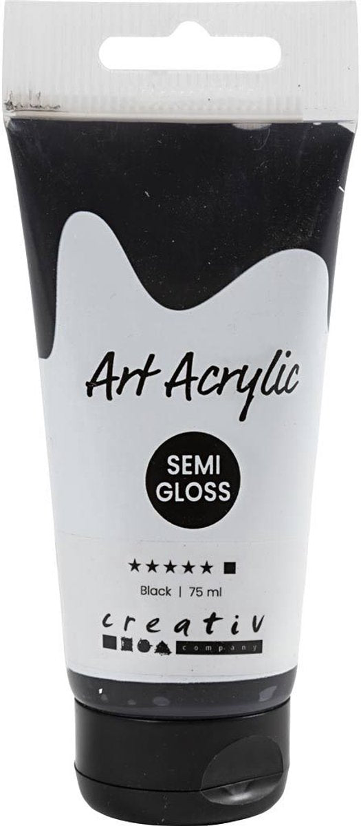 Creativ Company Pigment Art Acrylic Paint Mars Black, 75ml