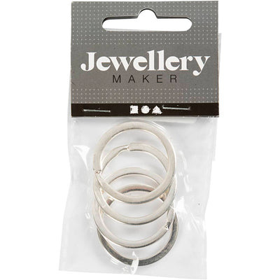 Portachiavi aziendale Creativ, d 28 mm, placcato argento, 4 pezzi 1 scatola