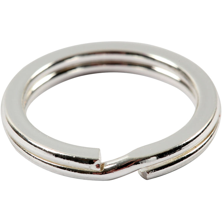 Anello diviso Vivi Gade, d 15 mm, placcato argento, 15 pezzi 1 scatola