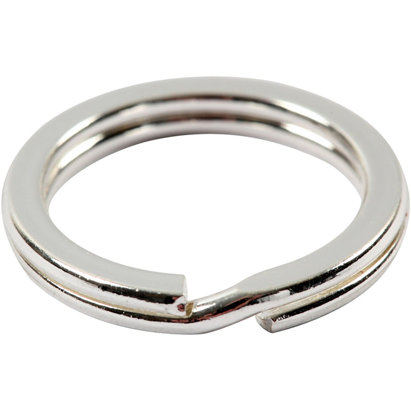 Anillo partido Vivi Gade, d 15 mm, plateado, 15 piezas 1 caja