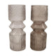 Naturel collections dijk natural collections vaas glas ã˜12x30cm grijs