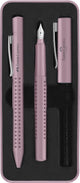 Faber-castell schrijfset - grip 2010 - balpen en vulpen - in giftbox - harmony rose shadows - fc-201528