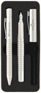Faber-Castell grip 2010 - set scrittura penna a sfera e penna stilografica - in confezione regalo - armonia latte di cocco - fc-201527