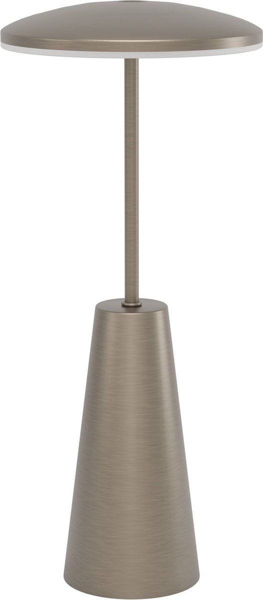 Lampada da tavolo Eglo piccola - dimmer touch - wireless - 28 cm - bronzo scuro - luce bianca orientabile - ricaricabile - outdoor e indoor