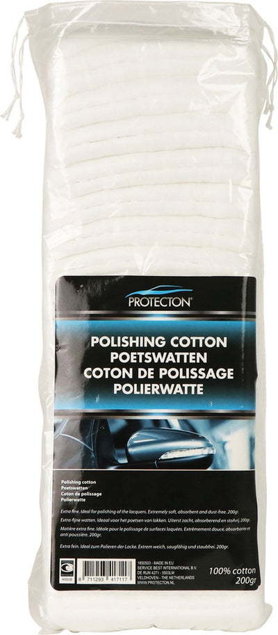 Protecton cleaning cotton wool - ideal for polishing in and out - gentle on the surface to be treated - scratch-free - 200gr