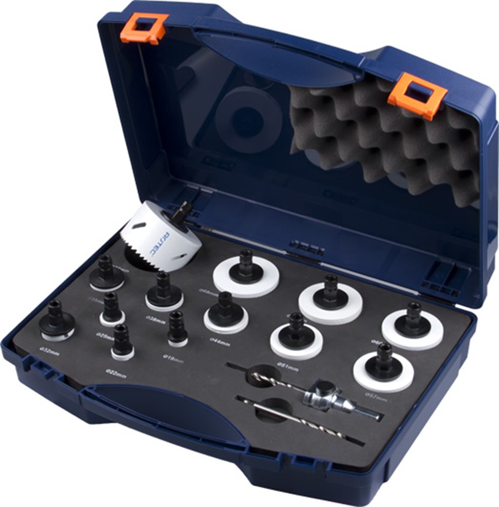 Set di seghe a tazza Rotec Allround sds+ bim-co 16 pezzi