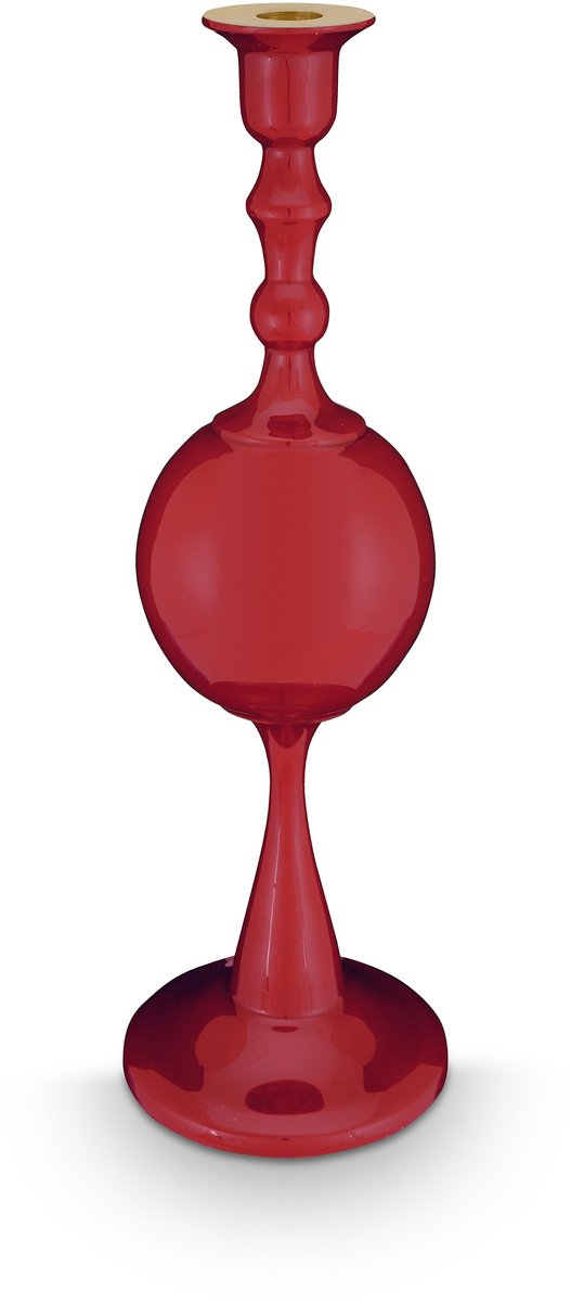 Pip studio candelabro esfera - candelabro de metal - rojo oscuro - 37cm