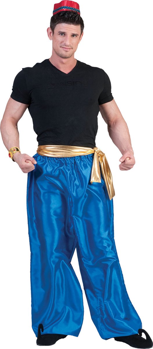 Disfraz divertido de Oriente Medio árabe de 1001 noches | Pantalón 1001 noches azul hombre | talla única | traje de carnaval | vestido elegante