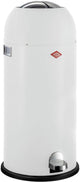 Wesco kickmaster maxi prullenbak | pedaalemmer | 40 liter | metaal - mat wit | vuilnisbak - made in germany