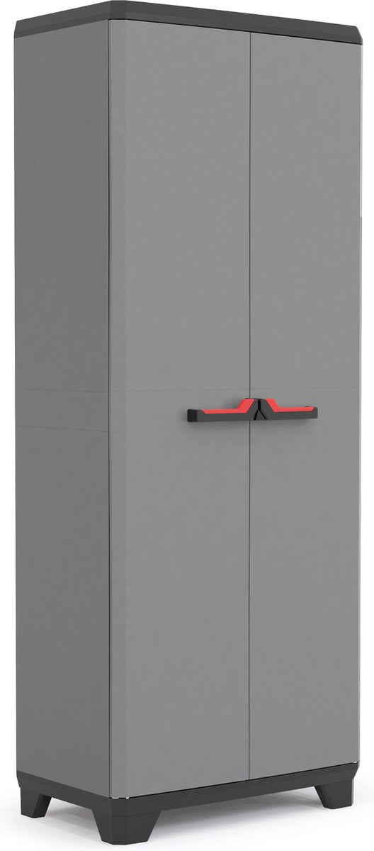 Mobile alto Keter stilo - 3 ripiani - 68x39x173 cm - grigio scuro nero