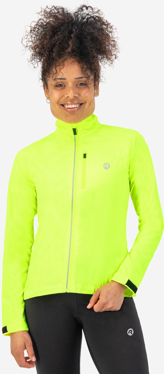 Rogelli core dames hardloopjack - winddicht - fluor-geel - maat xl