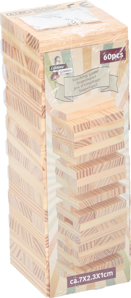 Gioco impilabile in legno - 60 pezzi
