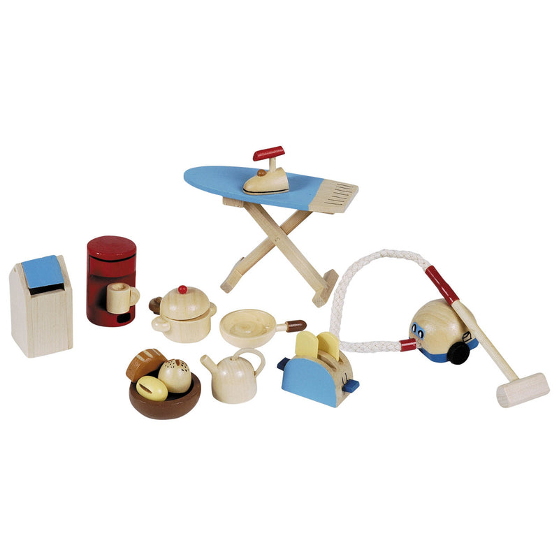Goki poppenhuis accessoires, 19dlg.