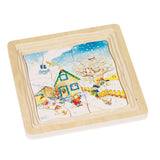 Goki 4-layer puzzle seasons, 54st. - afbeelding 2