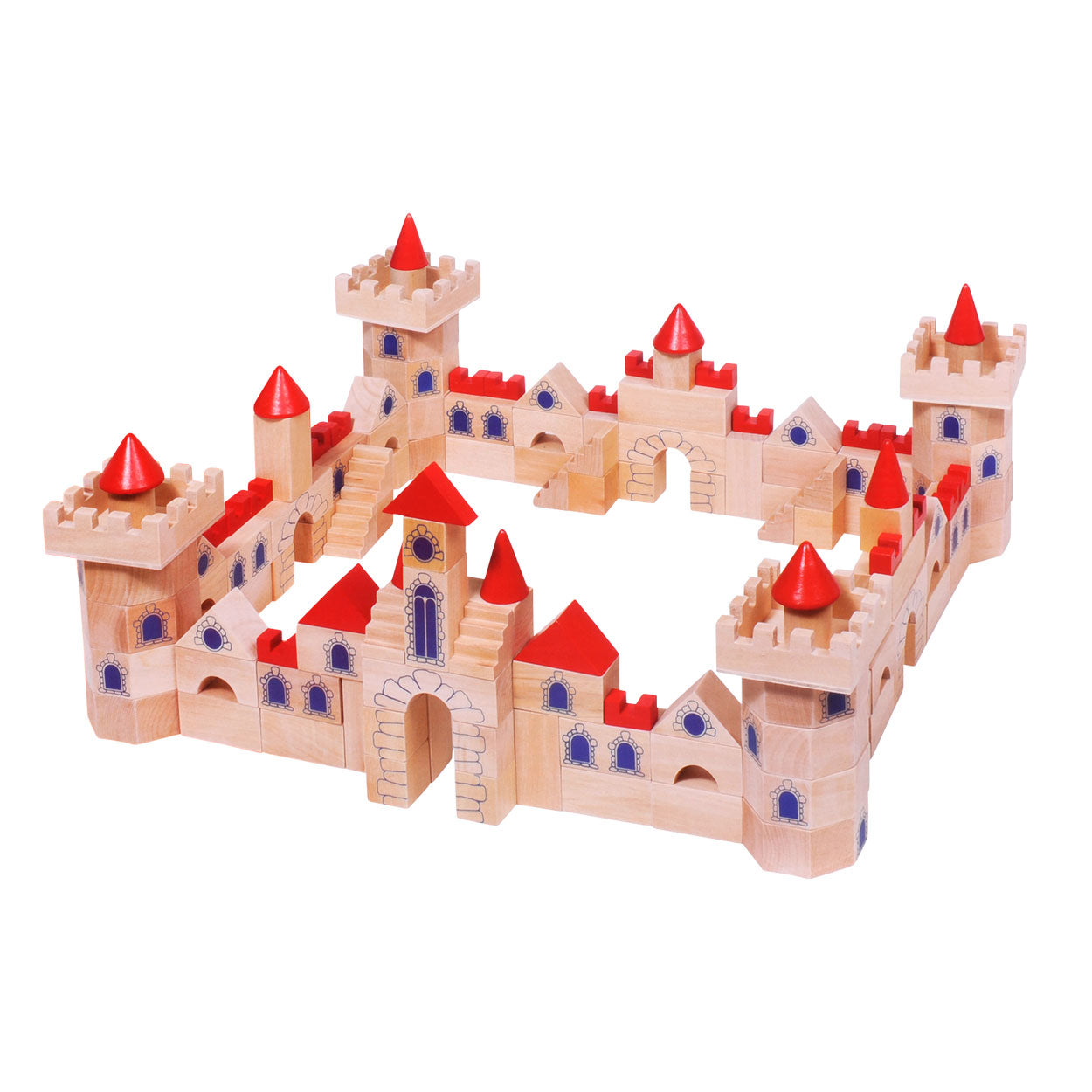 Goki Wooden Building Blocks Castle, 145dlg.