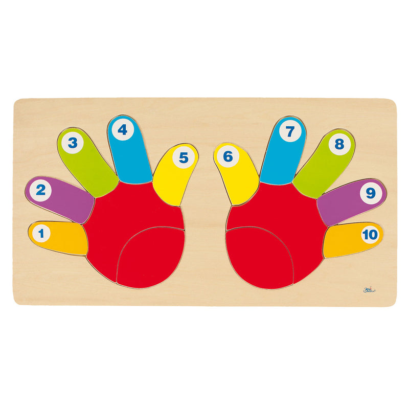 Goki Wooden Tel Puzzle Hand, 14st.